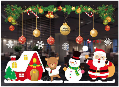 Pegatinas Navideñas para Ventanas en Colores Festivos - Image 50