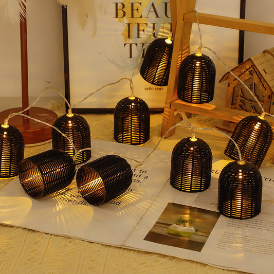Jaula Decorativa Retro Hueca - Adorno Navideño con Estilo Vintage