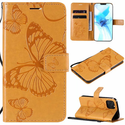 Funda de Cuero para Teléfono con Mariposa Prensada - Image 56