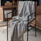 Manta de Lana Chenille Tejida Gris Premium