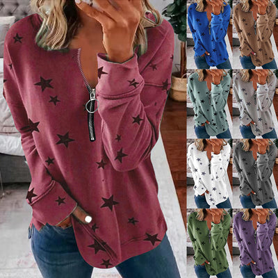Sudadera Estampado Estrellas Manga Larga para Mujer - Image 22