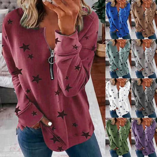 Sudadera Estampado Estrellas Manga Larga para Mujer - Image 22