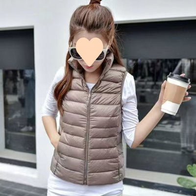 Chaleco Acolchado Ajustado de Moda Casual
