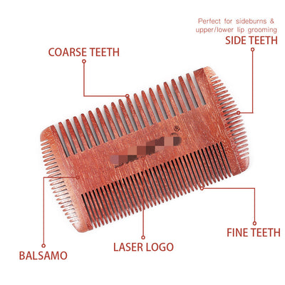 Peine de Dientes Gruesos en Madera de Sándalo Rojo - Image 10