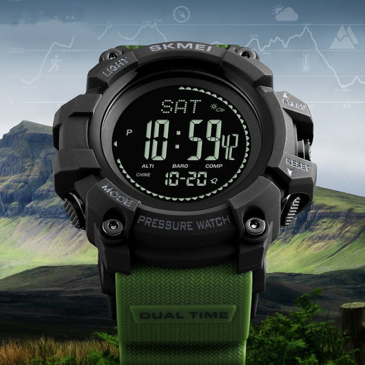 Reloj Deportivo Multifuncional con Brújula y Calendario para Hombre
