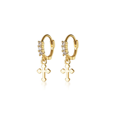 Aretes Cruzados Brillantes de Temperamento Dulce - Image 7