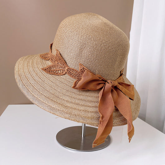 Sombrero Tipo Balde con Lazo y Flores de Encaje - Image 4