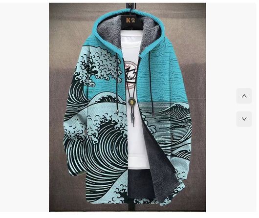 Cardigan con Capucha Grueso para Invierno - Image 13
