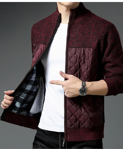 Cardigan Tejido de Invierno para Hombre con Cuello Tipo Mao - Image 16