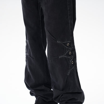 Jeans Sueltos Machete con Contraste de Color para Hombre - Image 16
