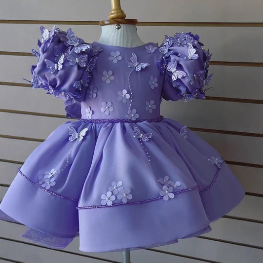 Vestido de Gala Infantil para Presentaciones de Piano y Cumpleaños