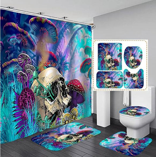 Cortina de Baño Halloween Impresa Gruesa e Impermeable - Image 2