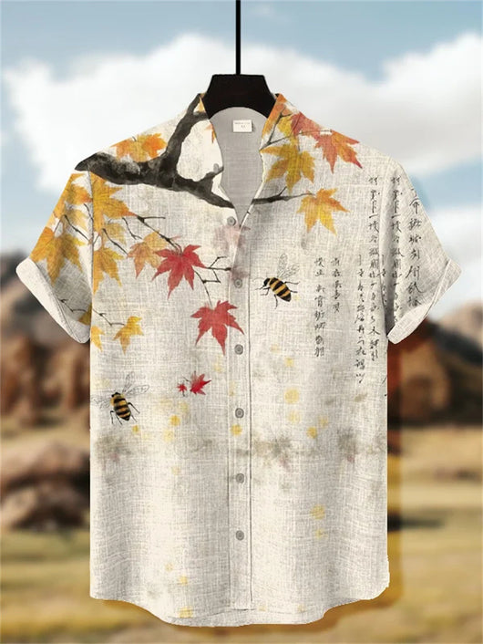Polo Estampado Manga Corta con Cuello Alzado para Hombre - Image 15