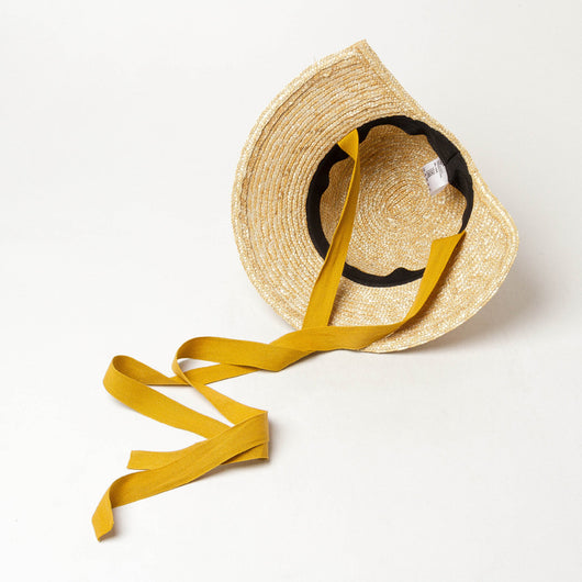 Sombrero de Paja Tejido a Mano para Niños con Ala Ancha y Correas - Image 5