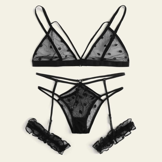 Conjunto Íntimo Sexy de Dos Piezas con Encaje Delicado - Image 8