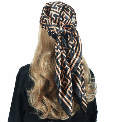 Pañuelo Estampado Cadena para Mujer - Kerchief Satinado 90x90cm - Image 21