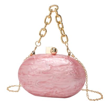 Bolso Bandolera de Cadena Acrílica Ovalada - Image 8