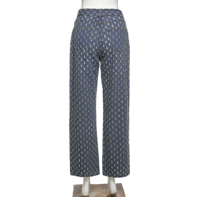 Jeans Talle Alto Pierna Ancha con Rotos - Diseño Versátil y Moderno - Image 14
