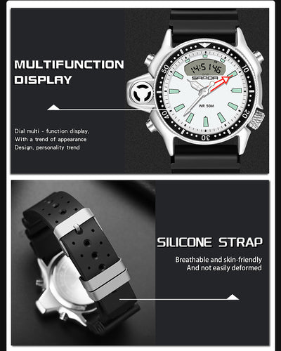 Reloj Deportivo Multifuncional Resistente al Agua con Esfera Grande - Image 30