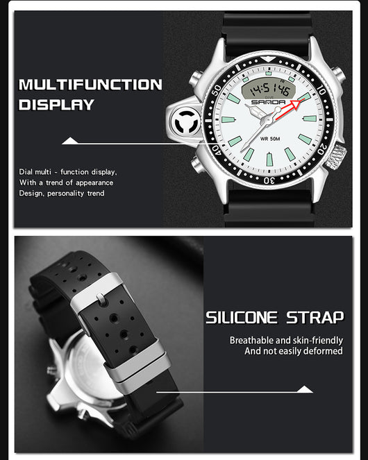 Reloj Deportivo Multifuncional Resistente al Agua con Esfera Grande - Image 30