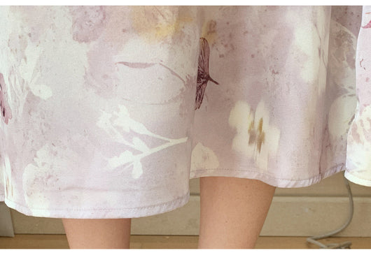 Conjunto Dos Piezas: Vestido Slip Estampado Morado con Cardigan Suave - Image 20