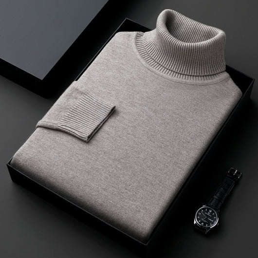 Suéter Cuello Alto Grueso Oversize Casual para Hombre - Image 8