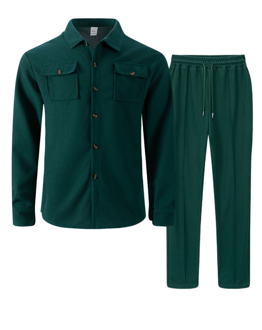 Conjunto de Dos Piezas: Cardigan y Pantalón Acanalado de Manga Larga - Image 10