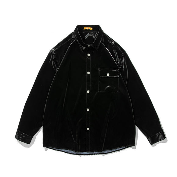 Camisa Casual Holgada con Bolsillos Laterales - Estilo Moderno