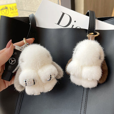 Llavero Colgante Conejo Peluche Mink Red Viral