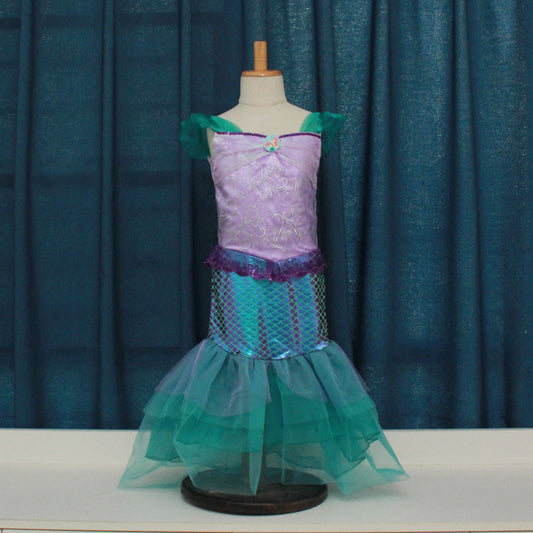Vestido Sirena Princesa para Fiesta de Cumpleaños y Presentaciones