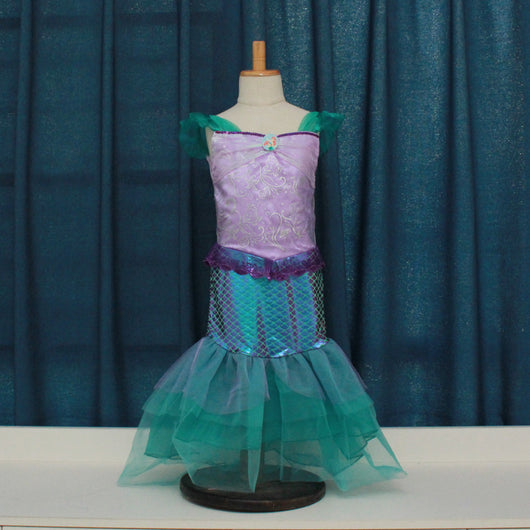 Vestido Sirena Princesa para Fiesta de Cumpleaños y Presentaciones