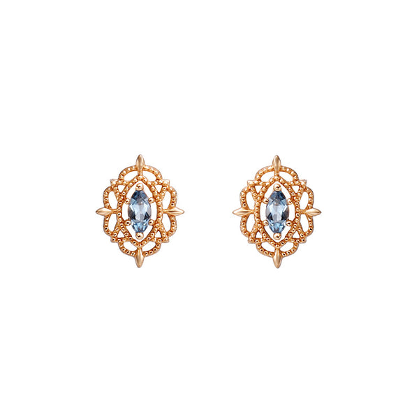 Aretes Azules Topa Hipoalergénicos para Mujer - Image 4