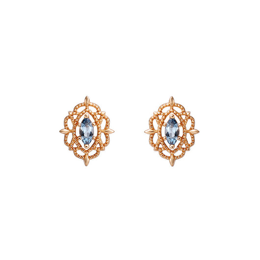 Aretes Azules Topa Hipoalergénicos para Mujer - Image 4