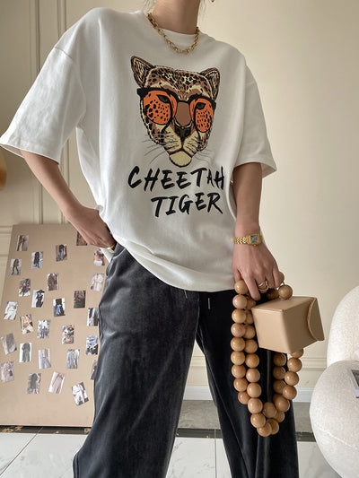Camiseta de Algodón Peinado con Hombro Caído - Image 10