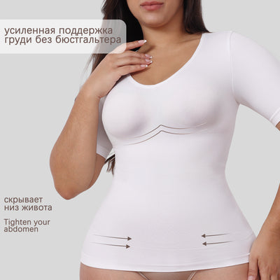 Corset Reductor con Manga Corta - Ajuste Abdominal para Mujer - Image 27