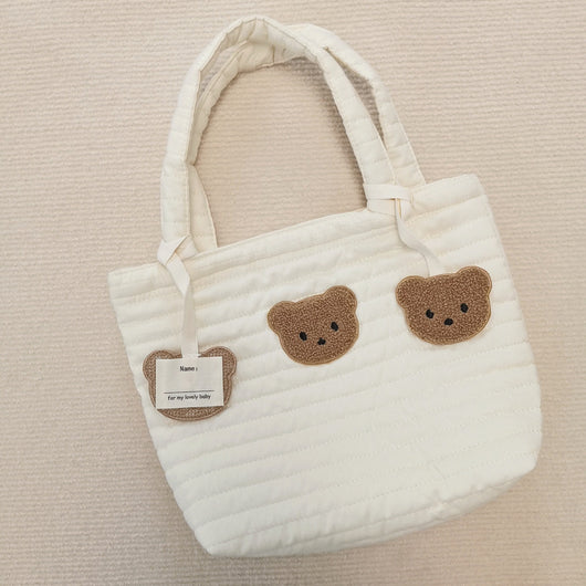 Bolsa Acolchada con Osito Bordado para Pañales y Accesorios - Image 13