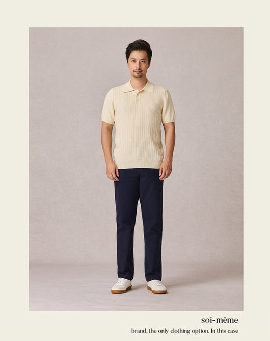 Polo Tejido Elástico Manga Corta para Hombre - Image 16