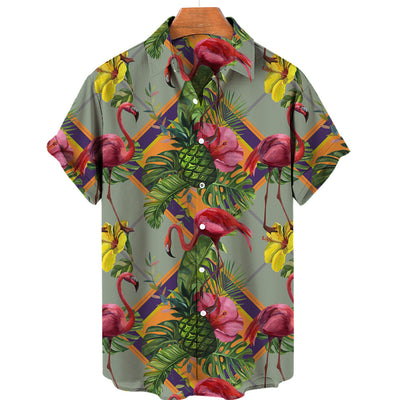 Camisa Hawaiana Tropical con Impresión 3D Digital de Animales de Selva para Hombre - Image 13