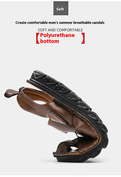 Sandalias de Cuero para Hombre con Suela Suave Antideslizante - Image 10