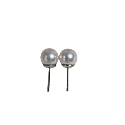 Aretes de Plata S925 Clásicos 8-9mm Brillo Intenso - Image 5
