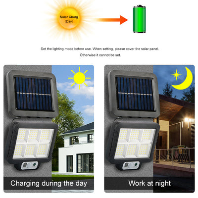 Luz Solar de Pared Bifásica 120 LED con Sensor de Movimiento - Image 8