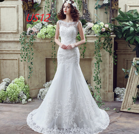 Vestido de Novia Sirena con Encaje Sensual y Cola Larga - Image 16