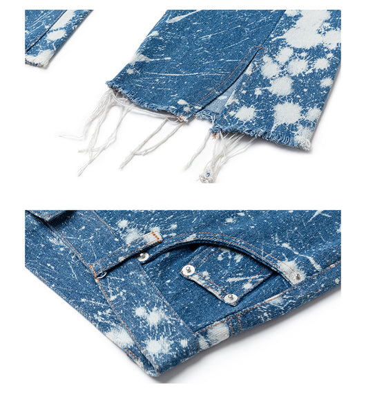 Jeans Rectos Estampado Tie Dye para Mujer - Image 9