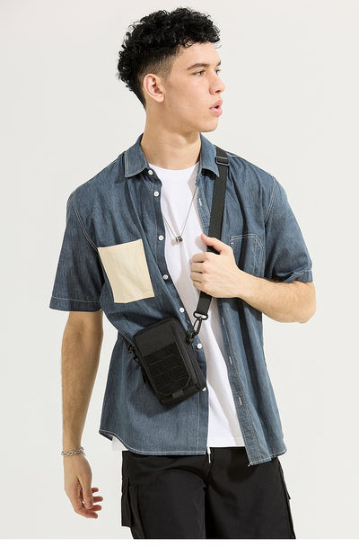 Bolsa Táctica Oxford Impermeable Estilo Coreano para Hombre - Image 16