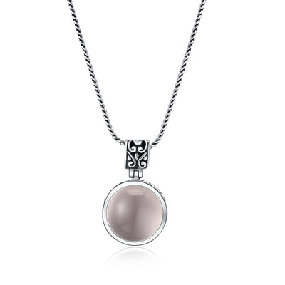 Collar de Plata S925 con Cuarzo Rosa Natural para Mujer - Image 2