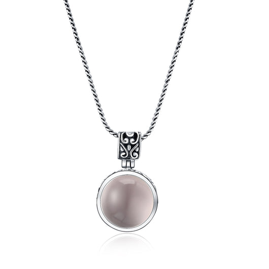 Collar de Plata S925 con Cuarzo Rosa Natural para Mujer - Image 2