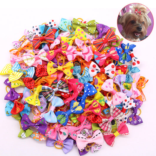 Adorno de Cuero con Moño Floral para Perros