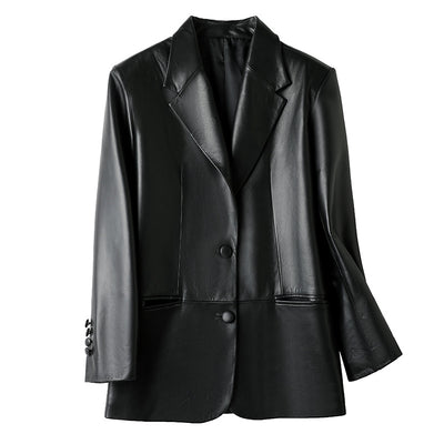 Blazer Ejecutivo de Piel de Oveja para Mujer - Image 5