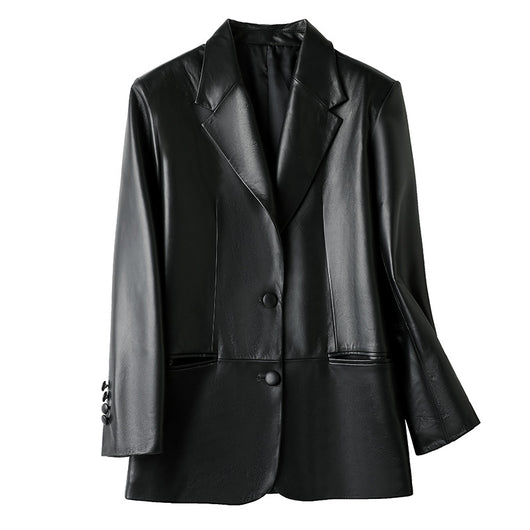 Blazer Ejecutivo de Piel de Oveja para Mujer - Image 5
