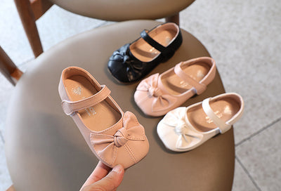 Zapatos de Cuero Infantiles Estilo Colegio Británico con Moño - Image 8